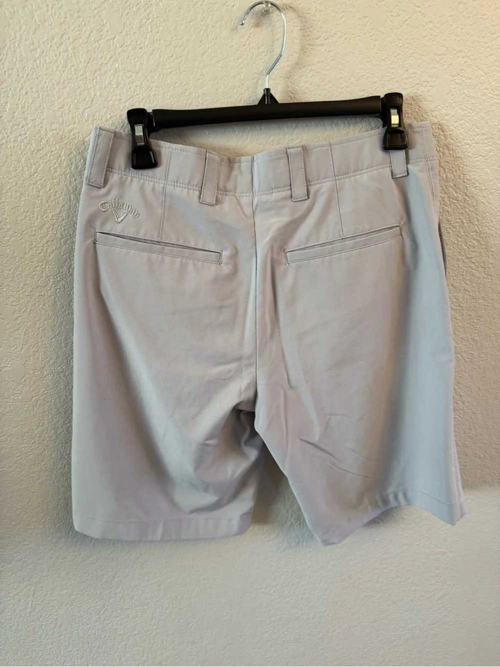 Callaway Golf Shorts Men 30 Gray Flat Front Opti Dri Stretch Activewear